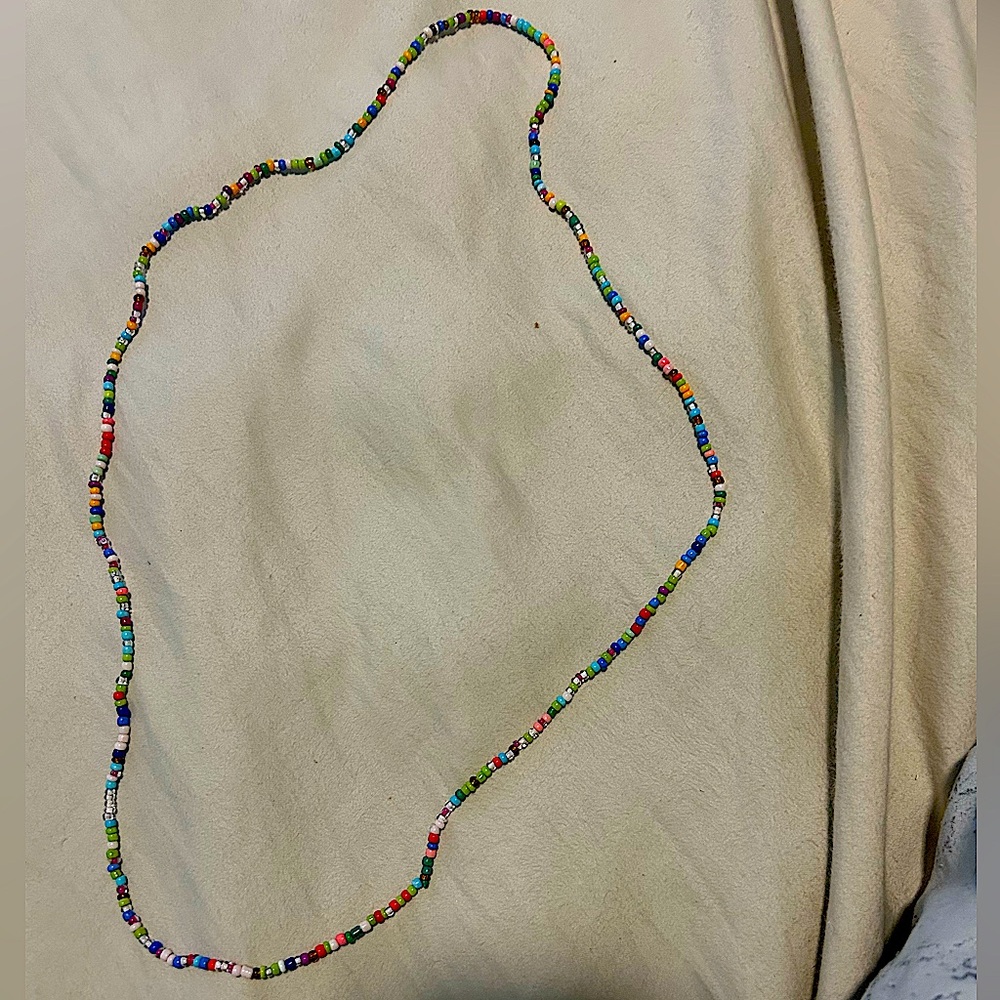 Multicolored bead necklace